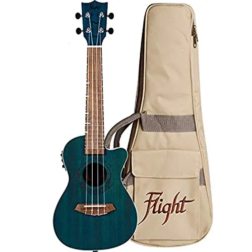 DUC380 Elektro-Konzert-Ukulele, Topas, Natur