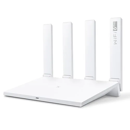 Huawei AX3 WLAN Router WiFi 6 Plus AX3000 2404 Mbit/s 5GHz + 574 Mbit/s 2,4GHz, Dualband, 4 Gigabit WAN/LAN Ports, Kindersicherung, einfache Konfiguration, Unterstützung OFDMA/MU-MIMO/VPN/WPA3/IPV6