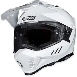 Simpson Xcursion Bandit Solid Endurohelm in weiß von Simpson