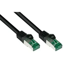 SO-37319 Patchkabel Cat.6a, F/FTP, 5m schwarz - Netzwerkkabel für Außenbereich, witterungsbeständig mit IP66 Schutzklasse, ideal für 10-Gigabit-Verbindungen und ausgestattet mit Rastnasenschutz RNS®.