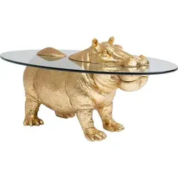 Produktbild Kare Design Couchtisch Nilpferd mit Glasplatte in Gold