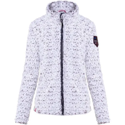 Almgwand W Lerchkogel Weiß - Bequeme Damen Freizeitjacke in Größe 46, Beige - Funktionsjacken für Damen, kombiniert Stil und Komfort für entspannte Freizeitaktivitäten.