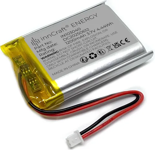 Lithium Polymer Akku innCraft Energy 1200mAh 3.7 V, Modell 103040 mit 2P Molex 51021-020 1,25 mm Pitch-Anschluss