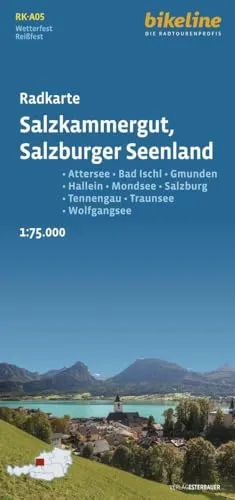 Radkarte Salzkammergut - Salzburger Seenland (RK-A05): Attersee – Bad Ischl – Gmunden – Hallein – Mondsee – Salzburg – Tennengau – Traunsee – ... GPS-tauglich mit UTM-Netz (Bikeline Radkarte)