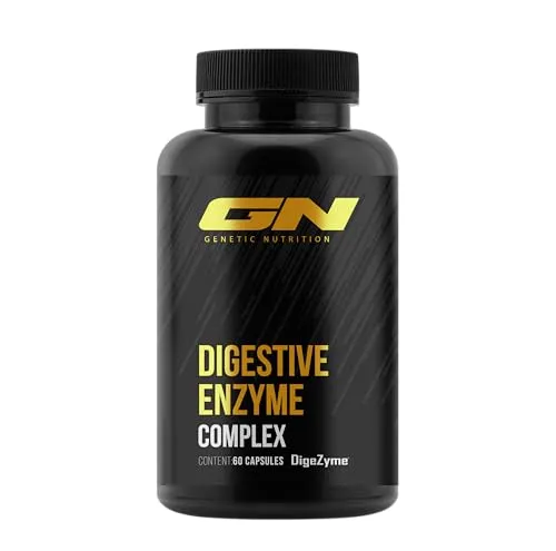 GN Laboratories Digestive Enzyme Complex (60 Kapseln) – umfassende Mischung von Verdauungsenzymen – Enthält Laktase – Verdauungsenzyme Made in Germany