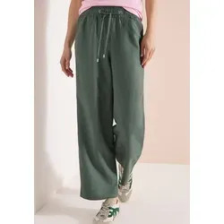 Cecil Wide Leg Hose im Loose Fit aus Leinenmix in grün von CECIL