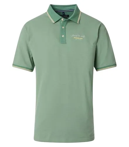 CASAMODA Polo-Shirt Print für Herren, Gr. XXL, grün - Herren-Shirts aus hochwertigem Baumwollmix mit Stretch für perfekten Tragekomfort und Bewegungsfreiheit. Ideal für einen sportlich-eleganten Look.