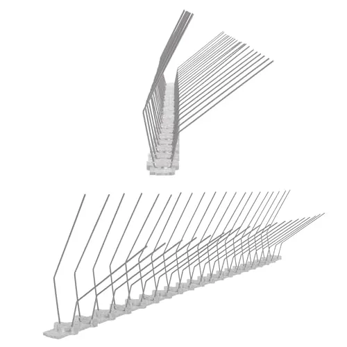 Meter (6 x 0,5m) Taubenspikes Dachrinne 2-reihig auf Polycarbonat