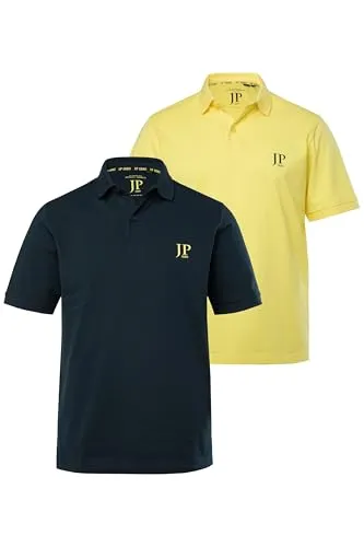 JP 1880 Herren Poloshirts Übergrößen L-8XL, 2er-Pack in zitronengelb - Spar-Pack mit 2 atmungsaktiven Piqué-Shirts in bequemer Passform. Ideal für den Alltag, bietet Komfort und Stil in großen Größen.