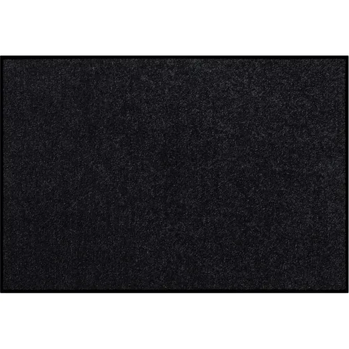 Salonloewe Fußmatte waschbar Schwarz 60x85 cm - Tür- & Bodenmatten, waschmaschinengeeignet und ideal für Innen- und Außenbereiche, mit modernem Design und flachem Flor für einfache Reinigung.