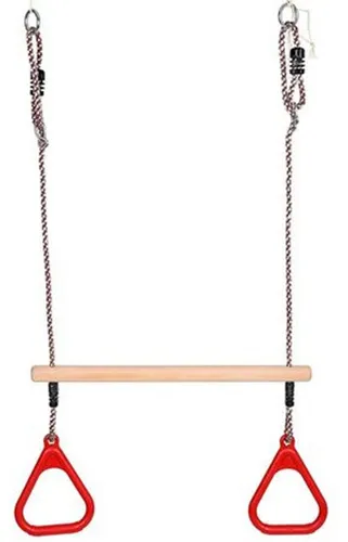 Turnstange mit Ringen Kinder Schaukel Reckstange Turnringe Reck Trapez Spielturm