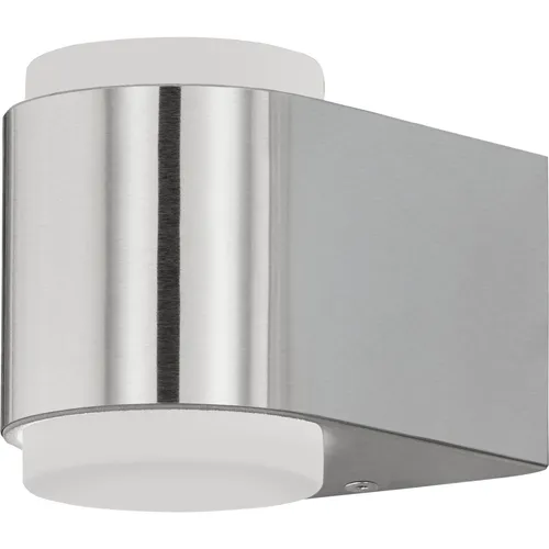 EGLO LED Wandleuchte Briones, Außenleuchte mit IP44 - Lampen – Wetterfeste LED Wandleuchte aus Aluguss und Kunststoff in Silber und Weiß, perfekt für den Einsatz im Freien.