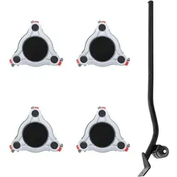 vidaXL Möbelrollen 4 Stk. mit Heber - 400 kg Tragkraft - Bürostühle und Möbeltransport leicht gemacht! Diese robusten Möbelrollen mit Anti-Rutsch-Pads und 360°-Lenkfunktion ermöglichen müheloses Bewegen schwerer Gegenstände und schützen vor Kratzern.