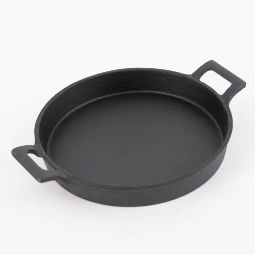 Gusseisen Bratpfanne ROSSO, Schwarz - 25 cm - Bratpfanne aus robustem Gusseisen, ideal für gleichmäßige Wärmeverteilung und perfekte Bratergebnisse. Perfekt für alle Herdarten inklusive Induktion.