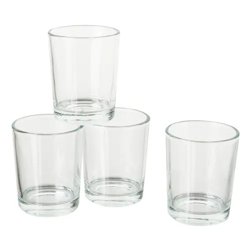 VBS Teelichtgläser, Ø5,1 x 6,3cm, 4 Stück