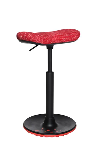 Topstar Sitness H2 Stehhilfe - Rot - Bürostuhl für aktives Sitzen und Stehen, GS-geprüft mit patentierter selbstreinigender Gasfeder und anpassbarer Sohle für optimalen Komfort. Ideal für gewerbliche und private Nutzung.