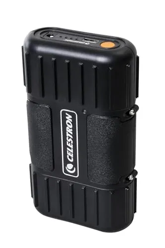 Produktbild Celestron 18763 PowerTank Lithium LT Telescope Battery Power Pack – Wiederaufladbarer 12V-Akku für computergesteuerte Teleskope. Kapazität: 8 Stunden / 73.3 Wh und 1 USB-Anschluss, Schwarz