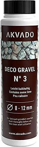 Akvado Naturkies Dekokies Aquarienkies Bodengrund für Aquarien Aquarium Deko Kies N°3 8-12 mm