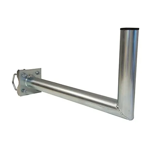 SkyRevolt Geländerausleger 35-40cm Ø 48mm - Halterung für Satellitenschüsseln, stabil und verzinkt, ideal für Balkon- oder Wandmontage mit flexibler Schellenaufnahme und robustem Design.