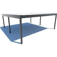 Schweng Flachdachcarport C600+ in Anthrazit - Markisen & Sonnenschutz – Robustes Trapezblech mit Antikondensvlies für optimalen Witterungsschutz und nachrüstbare PV-Module für erneuerbare Energie.