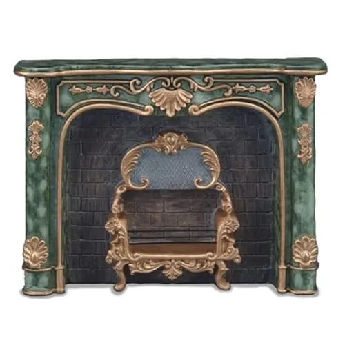 Miniatur Marmorkamin 1.859/0 in Grün in grün von Reutter Porzellan