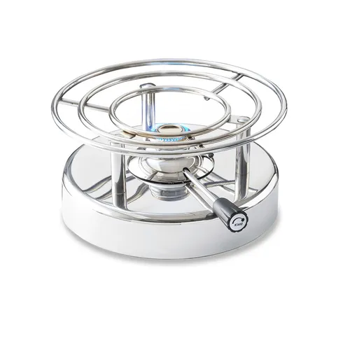 Kisag Rechaud LongFire Edelstahl - Mobiler Tischkocher mit stufenlos regulierbarer Flamme - Sonstige Kategorie: Ideal für Camping und Gartenpartys, stufenlos regulierbare Flamme mit 1,3 kW für vielseitige Anwendungen wie Wokkochen und Fondue.