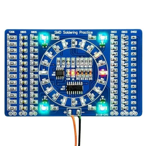 Bausatz SMD Übungsplatine Lauflicht (für Fortgeschrittene) DIY-Elektronik Löten