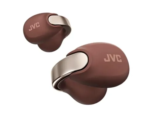 JVC Open Ear Nearphone True Wireless Headphones - Maroon - Kopfhörer mit offenem Design für Musikgenuss ohne Abschottung. Ideal für Arbeit und Freizeit, bieten sie einen bequemen Sitz und hervorragende Klangqualität.