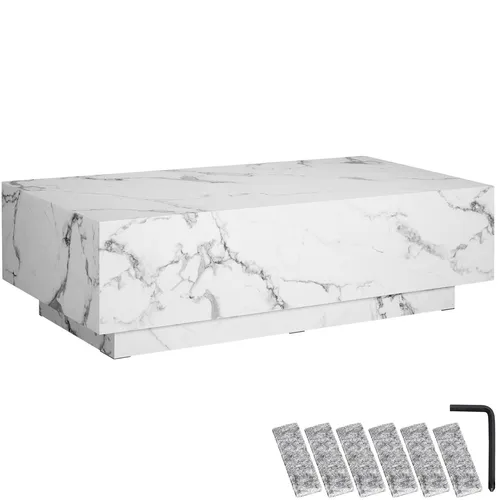 TecTake Couchtisch Lasley in Marmoroptik