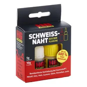 HG-Power-Glue 2-Komponentenkleber Schweißnaht, 15g, Industriekleber, wasserfest, transparent