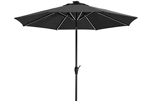 Schneider Alu Kurbelschirm Blacklight 270cm LED