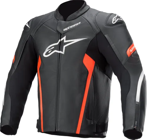 Alpinestars Faster V2 Lederjacke fluo-rot 50 von Alpinestars
