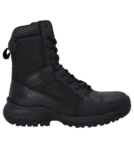 Magnum Vanguard 8.0 SZ+ Arbeitsschuhe Stiefel schwarz Herren Gr. 47 - Leichte taktische Stiefel mit atmungsaktiven Mesh-Einsätzen und seitlichem Reißverschluss für einfachen Zugang. Ideal für den ganzen Tag, bieten sie umfassenden Schutz und antistatische Eigenschaften.