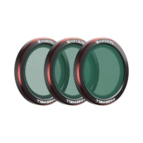 Freewell Magnetische ND/PL-Filter für DJI Neo 2 – inklusive ND8/PL, ND16/PL & ND32/PL – Polarisierte Filter für verbesserte Belichtung und Blendreduzierung
