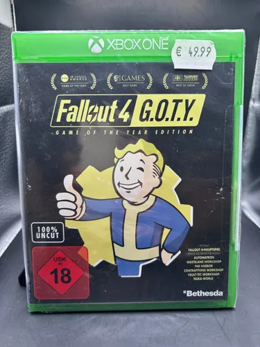 Fallout 4 Game of the Year Edition für XBOX One - Neu & OVP - Rollenspiel für Microsoft Xbox One, inklusive aller DLCs und Erweiterungen, perfekt für Fans von epischen Abenteuer und offenen Welten.