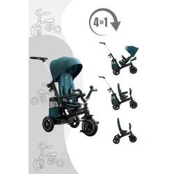 Kinderkraft Dreirad 5 in 1 EASYTWIST platinum grey - Vielseitiges Dreirad für Kinder, wandelbar in 5 verschiedene Varianten und ideal für gemeinsame Abenteuer im Freien.