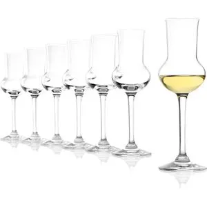 Stölzle Lausitz Grappagläser 6er Set - Hochwertige Schnapsgläser mit Stiel - Likorgläser & Grappagläser, aus bleifreiem Kristallglas, spülmaschinentauglich und perfekt für ein intensives Geschmackserlebnis.