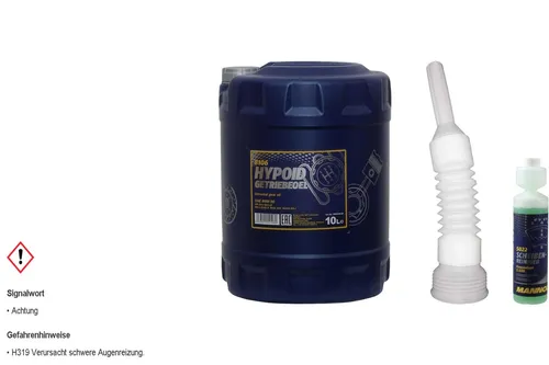 10L MANNOL Getriebeöl Hypoid Getriebeöl 80W-90 API GL4/GL 5 inkl. Schlauch