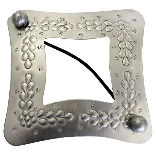 Gardinia Dekospange Raute, Zur einfachen Befestigung und Dekoration an Vorhangschals und Gardinen, 10 x 10 cm, Metall, Edelstahl-Optik