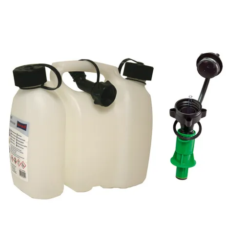 Kombikanister natur 3+1,5 L PLUS Einfüllsystem GRÜN & Ausgiesser Doppelkanister