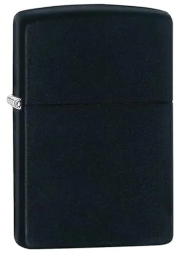 Produktbild H082 ZIPPO schwarz matt Benzin-Feuerzeug „OLIVER“ in Geschenkbox