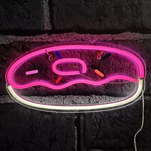 Donut Neonlicht LED Neon Schild Café Reklame Licht Lampe Leuchte Kunst Bar Party Wand Dekoration Kiosk Restaurant Setup Streamer Hintergrund Beleuchtung dekorative Wandleuchte Kaffee