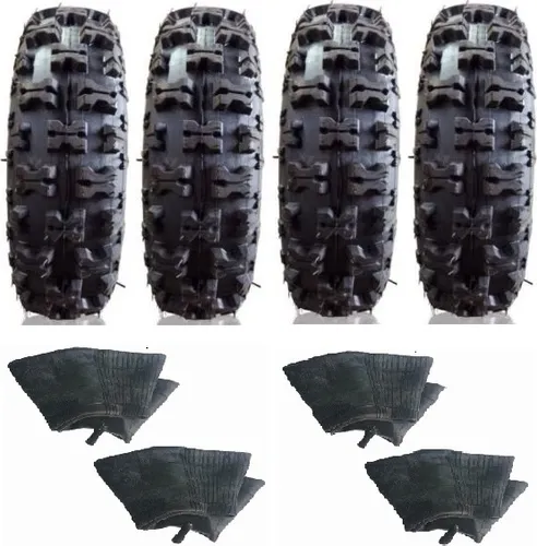 4er Set Reifen mit Stollenprofil 4.10-6 & 13.50-6 von Lineup24