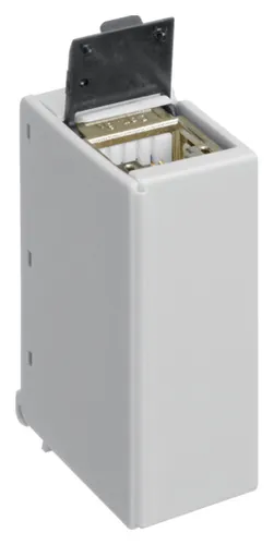 Hager ZZ45ZPH6 RJ45-Buchse - RJ45-Buchse für Hutschiene, IP2X, ideal für sichere Netzwerkverbindungen in Elektroinstallationen.