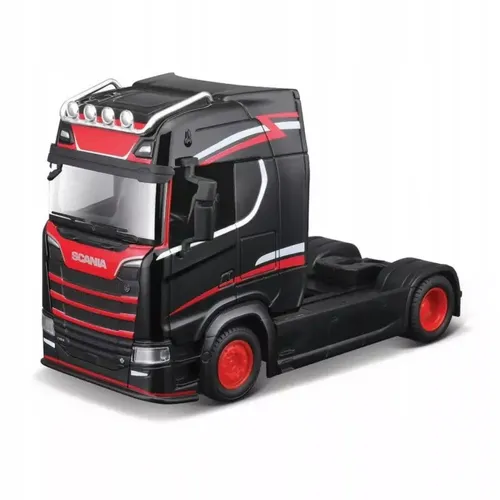 BBURAGO metal,1:43,STR FIRE HAUSLERS SCANIA,czarny Bburago 4893993322077