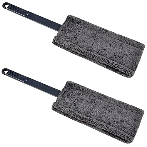 2er Set Heizkörper-Bürste Radiator-Bürste Microfaser für schwer zugängliche Heizkörperrippen Staubwedel