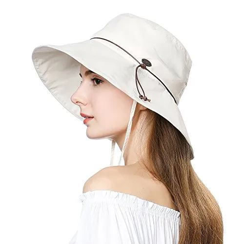 Comhats Damen Sonnenhut Faltbar UPF 50 mit breiter Krempe