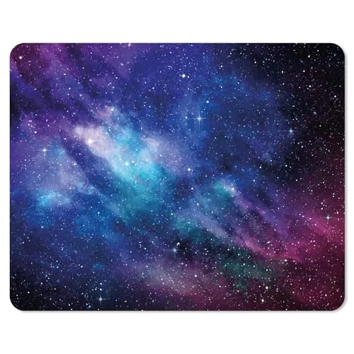 Mauspad Universum-Look I 24 x 19 cm I Mousepad in Standard-Größe, rutschfest schlicht modern I Weltall Sterne I dv673