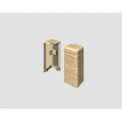 Egger Holzwerkstoffe Aussenecke Außenecke, Eiche, Hellbraun, Kunststoff, 0.7x5.9x1.6 cm, Teppiche & Böden, Bodenbeläge, Bodenzubehör, Sockelleisten