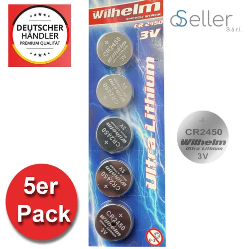 CR2450 Lithium Knopfzelle 3V - Hochleistungsbatterie für OOONO - Kategorie: Batterien, langlebige Lithium Knopfzelle mit geringem Stromverbrauch, perfekt für zuverlässige Energie in kleinen Geräten.